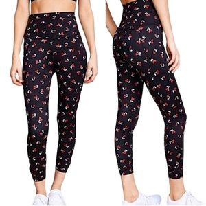 Kate Spade x Beyond Yoga Cherry Crop Leggings in Black size small